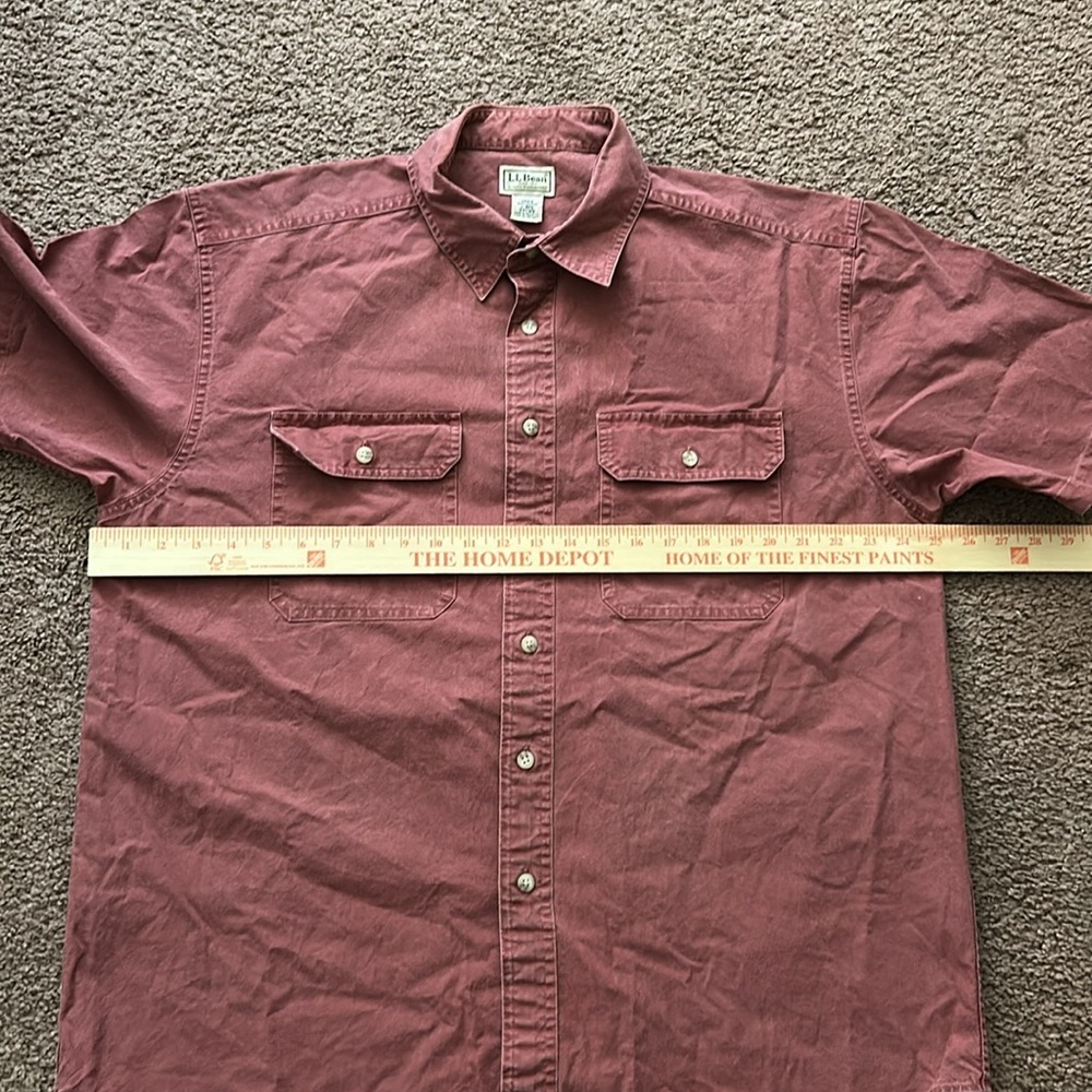 100% Cotton Men's Rust Shirt Vintage - Picture 3 of 9